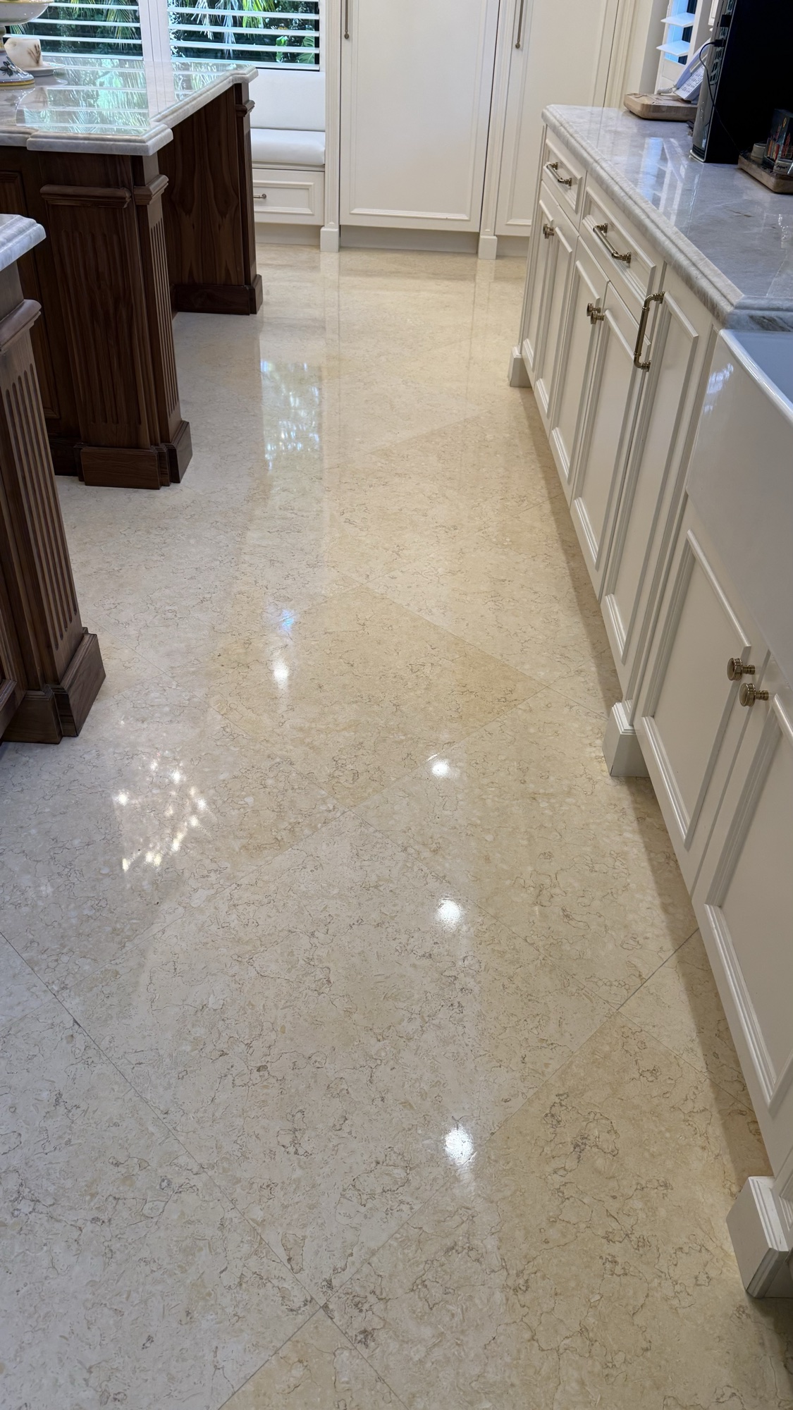 Completed kitchen floor from the first angle